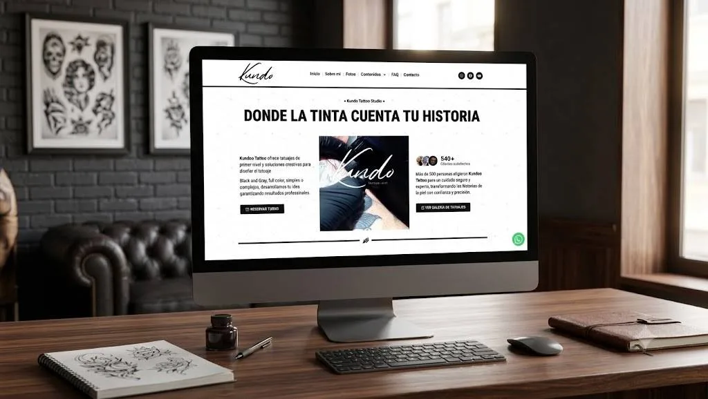 Tattoo Studio Website with Portfolio & Content Architecture