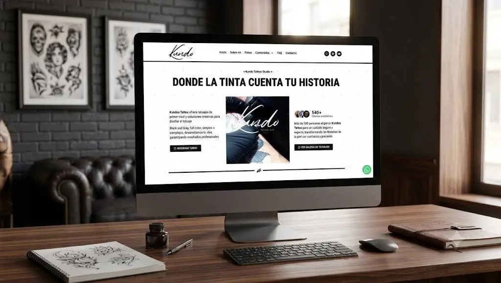 Tattoo Studio Website with Portfolio & Content Architecture